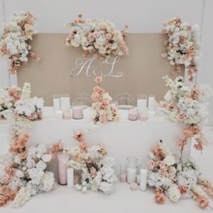 White bridal table
